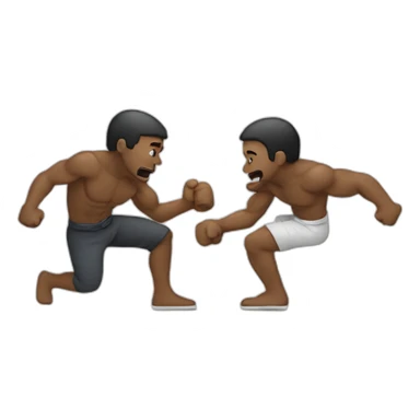 Two men fight sticker