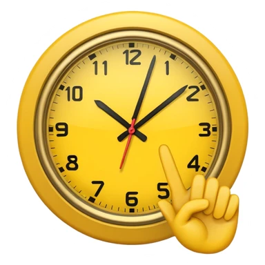 I want a clock it emoji with the fingers like the latest trend with two fingers sticker