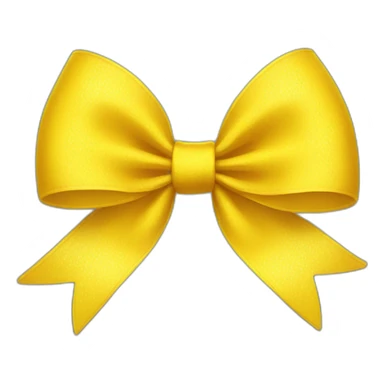 bright yellow bow sticker