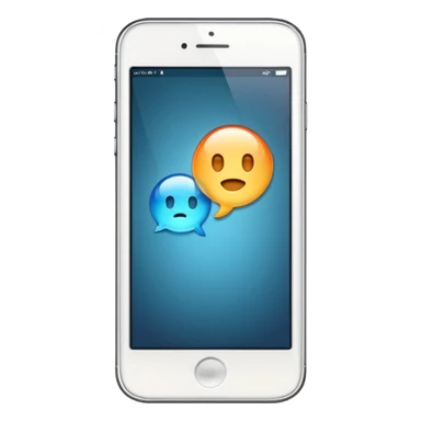 an iphone 16 where we can see bubble speech on the screen sticker