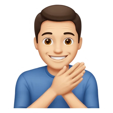 man grinning while rubbing hands sticker