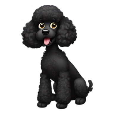 black poodle farts sticker