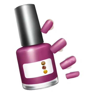 manicure with polish bottle sticker