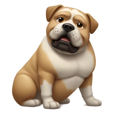 Sumo wrestler mixed with a dog sticker