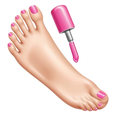 Foot with pedicure sticker