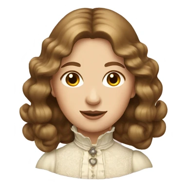 light brown hair victorian lady sticker