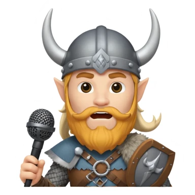 viking singing with micro sticker