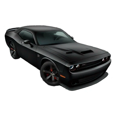 Black Dodge Hellcat Challenger wit dreads and 999999999 chains on sticker