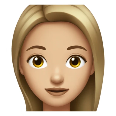 beautiful girl green eyes straight light brown hair sticker