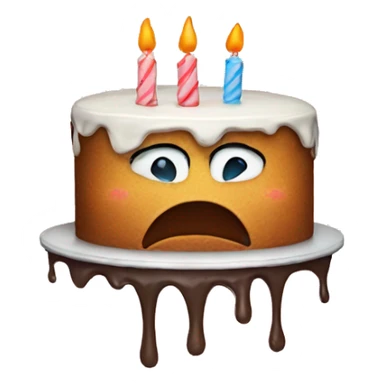 sad cake crying sticker