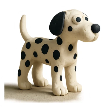 claymation style Dalmatian dog sticker