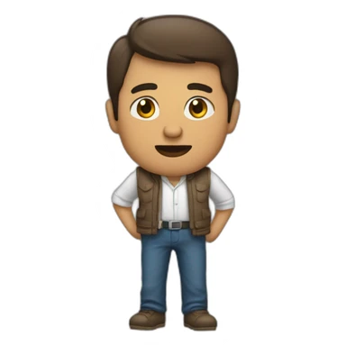 Homme qui montre son troisième doigt sticker