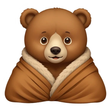Bear cozy in blanket sticker
