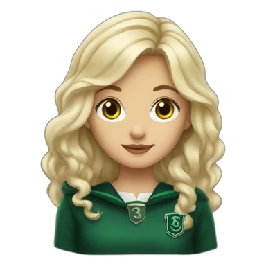 Blonde slytherin girl sticker