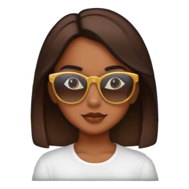 girl with sunglasses by window sticker