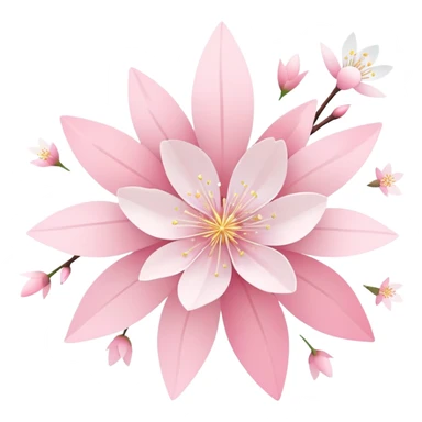 Cute Pastel pink and white Cherry Blossom Sakura Starburst Shooting Star sticker