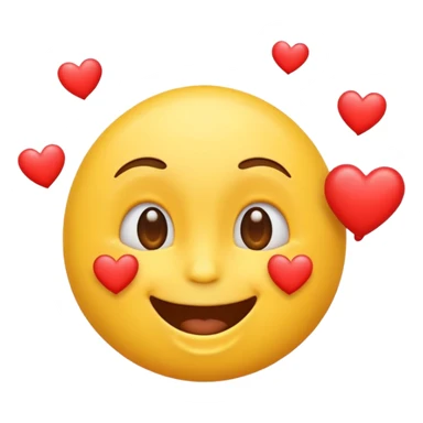 An emoji blowing hearts sticker