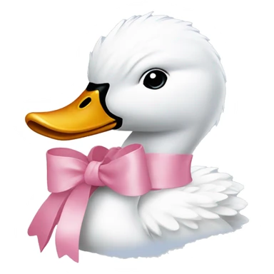 Swan with a pink bow around its neck  sticker