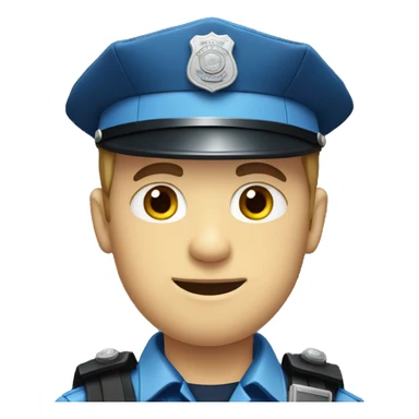 Policeman with blue eyes  sticker