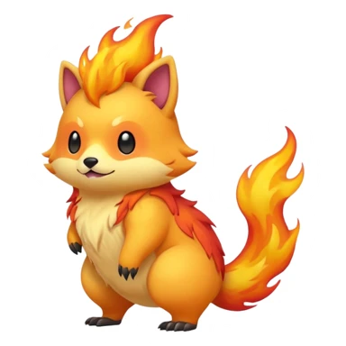 Cool cute edgy kawaii Quilava-animal-creature-hybrid full body sticker