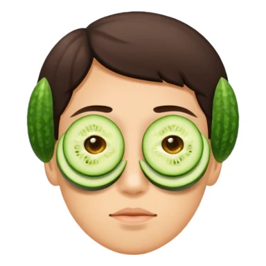 Spa cucumber in eyes sticker