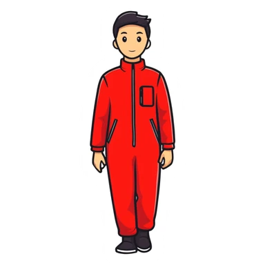 red jumpsuit from Money Heist sticker