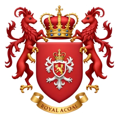 Red Royal Coat of arms sticker