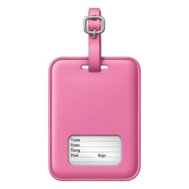 pink luggage tag sticker