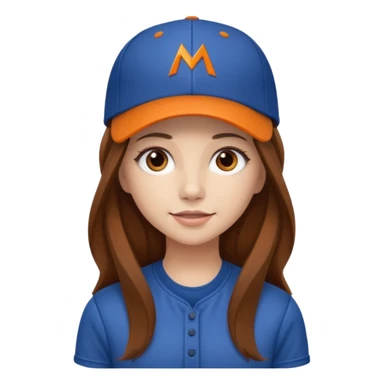 dziewczyna w długich brązowych włosach z czapką z daszkiem zespołu mclaren sticker