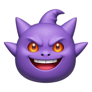 I want an Gengar (Pokemon) that looks cute. sticker