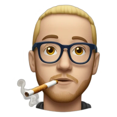 Mac miller smoking with glasses sticker