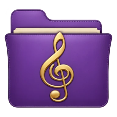 purple music folder sticker