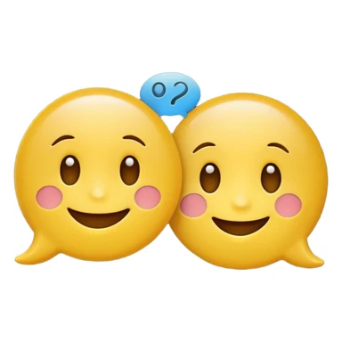 two simple yellow emojis with a speechbubble sticker