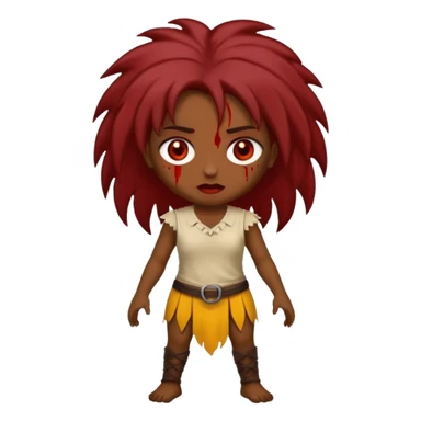 Faça uma garota com um cabelo castanho, muito, muito escuro, quase preto, Faça ela zumbi sticker