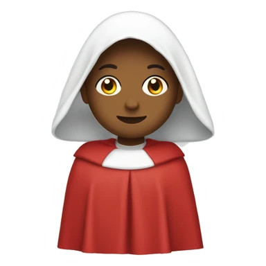 Handmaids tale wearing white bonnet and red cape emoji sticker