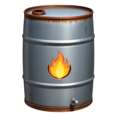 generate a realistic rust-free metal natural gas barrel sticker