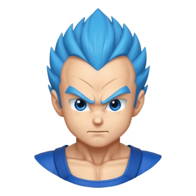 Vegeta super sayan azul con los ojos de enamorado sticker