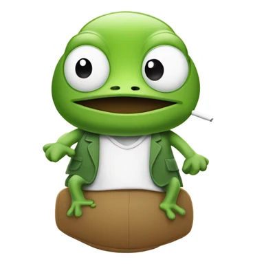 Keroppi smoking  sticker