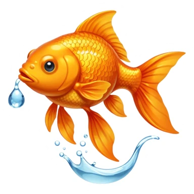 orange gold fish sticker