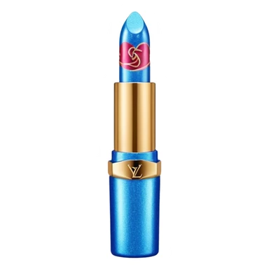 Rose design glittery light blue ysl lipstick tube sticker