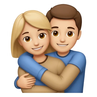 emoji de dos siluetas de persona abrazadas sticker