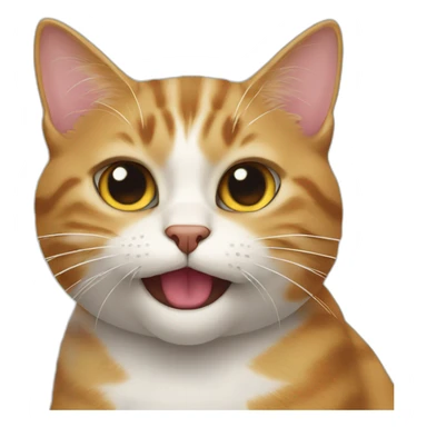 cat licking his chops sticker