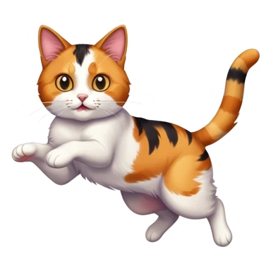 Mad cat jumping sticker