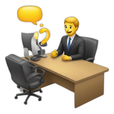 A strategy partner talking to a room sticker