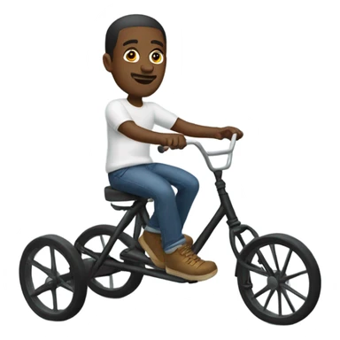 Black man on a tricycle  sticker