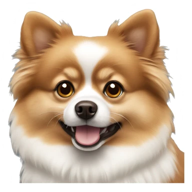 Brown and white Pomeranian  sticker