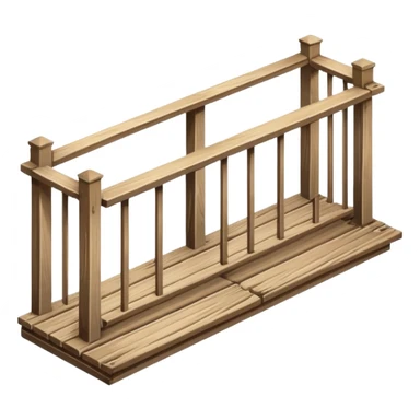 balcony made out of wood sticker