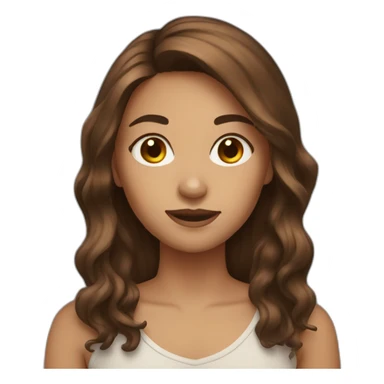 Brown hair girl sticker
