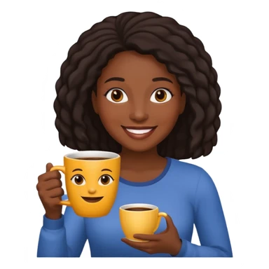black womanPeople Holding Cup sticker
