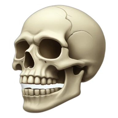A skull whistling sticker